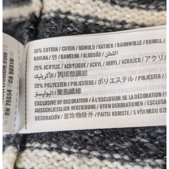 Hollister Gray Aztec Sweater Size S Open Front Cardigan Tassels Southwestern - Picture 8 of 9